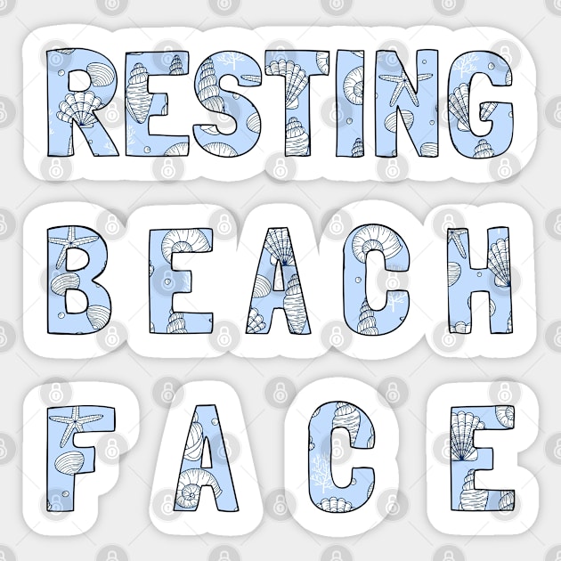 Resting Beach Face Sticker by ArtShare